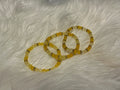Yellow glass beaded bracelets