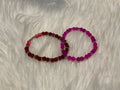 Blood red and purple pink bracelets