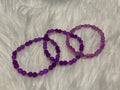 Purple beaded bracelets